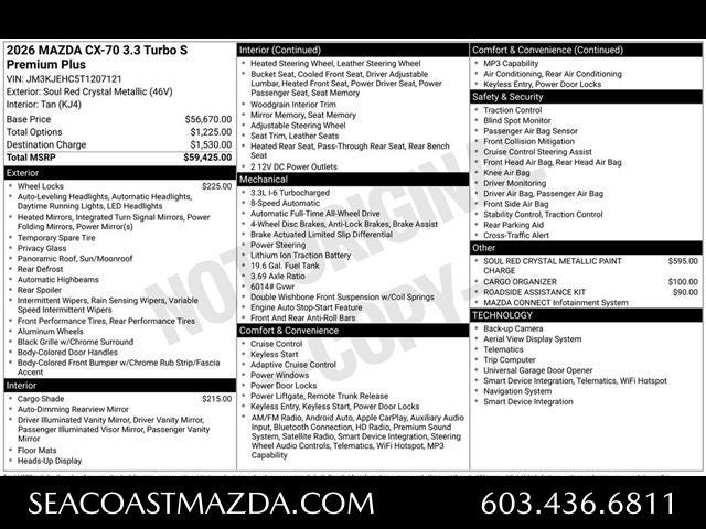 2026 Mazda Mazda CX-70 3.3 Turbo S Premium Plus AWD