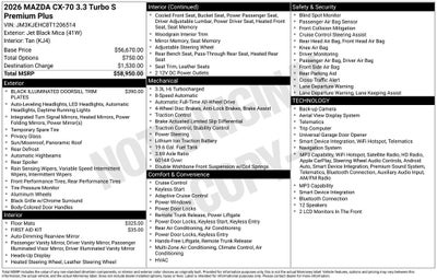 2026 Mazda Mazda CX-70 3.3 Turbo S Premium Plus AWD