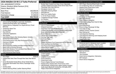 2026 Mazda Mazda CX-90 3.3 Turbo Preferred AWD