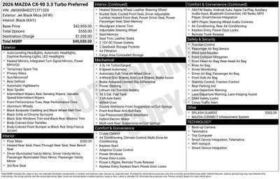 2026 Mazda Mazda CX-90 3.3 Turbo Preferred AWD