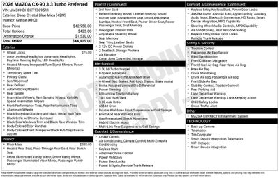 2026 Mazda Mazda CX-90 3.3 Turbo Preferred AWD