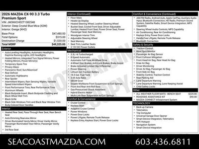 2026 Mazda Mazda CX-90 3.3 Turbo Premium Sport AWD