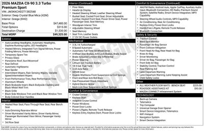 2026 Mazda Mazda CX-90 3.3 Turbo Premium Sport AWD