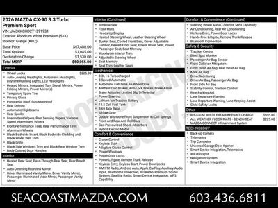 2026 Mazda Mazda CX-90 3.3 Turbo Premium Sport AWD