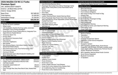 2026 Mazda Mazda CX-90 3.3 Turbo Premium Sport AWD
