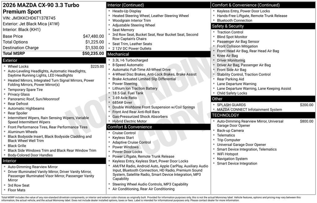 2026 Mazda Mazda CX-90 3.3 Turbo Premium