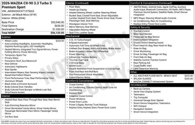 2026 Mazda Mazda CX-90 3.3 Turbo S Premium Sport AWD
