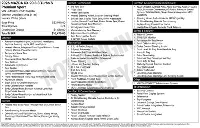 2026 Mazda Mazda CX-90 3.3 Turbo S Premium Sport AWD