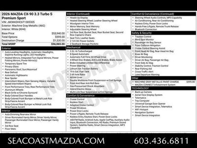 2026 Mazda Mazda CX-90 3.3 Turbo S Premium Sport AWD