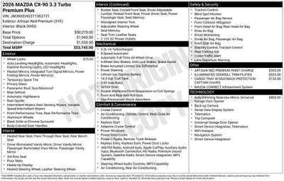 2026 Mazda Mazda CX-90 3.3 Turbo Premium Plus AWD