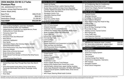 2026 Mazda Mazda CX-90 3.3 Turbo Premium Plus AWD