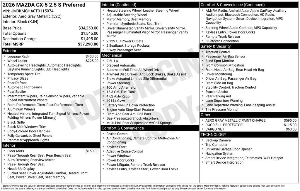 2026 Mazda Mazda CX-5 2.5 S Preferred AWD