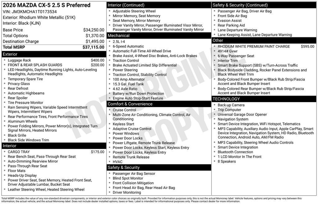 2026 Mazda Mazda CX-5 2.5 S Preferred AWD