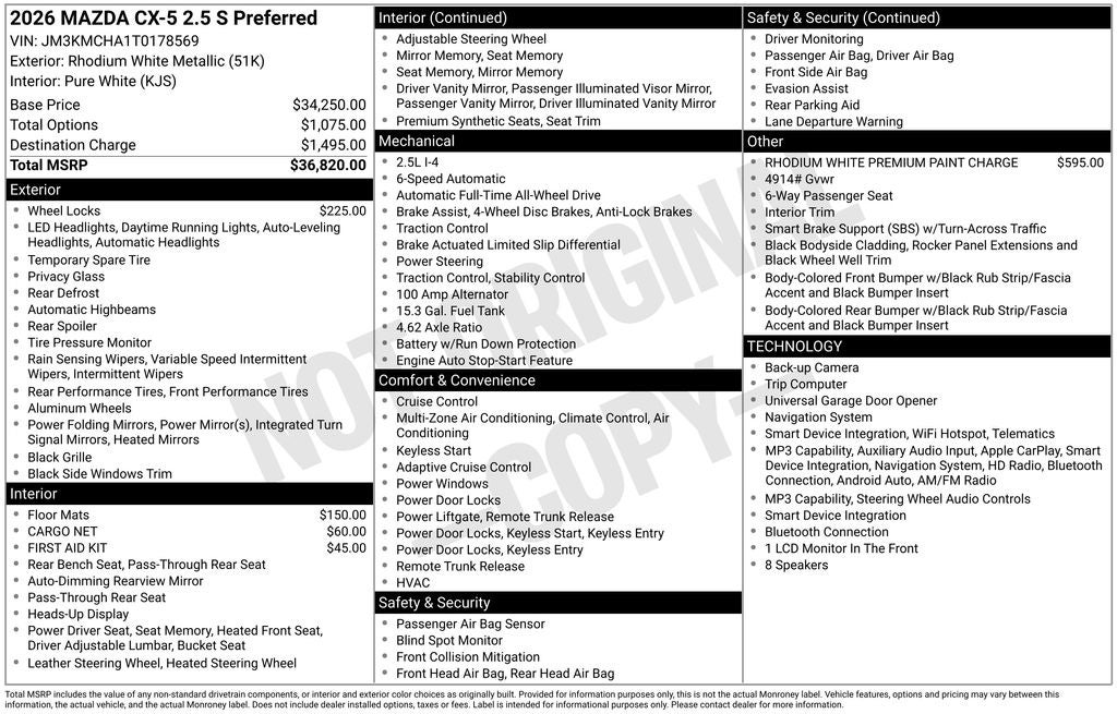 2026 Mazda Mazda CX-5 2.5 S Preferred AWD