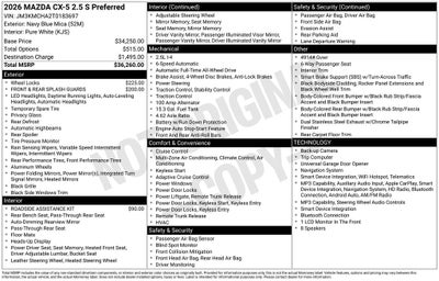 2026 Mazda Mazda CX-5 2.5 S Preferred AWD