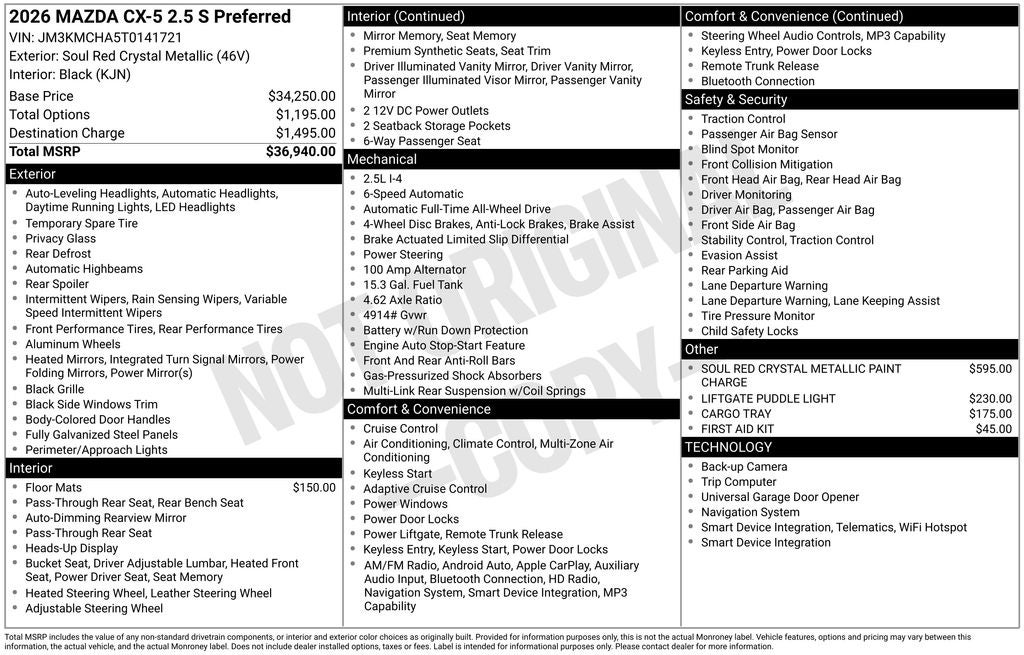 2026 Mazda Mazda CX-5 2.5 S Preferred AWD