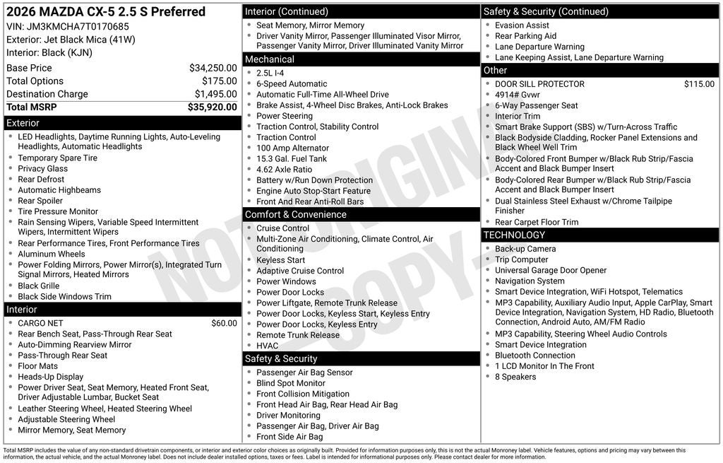 2026 Mazda Mazda CX-5 2.5 S Preferred AWD