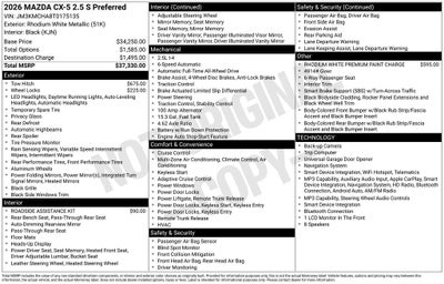 2026 Mazda Mazda CX-5 2.5 S Preferred AWD