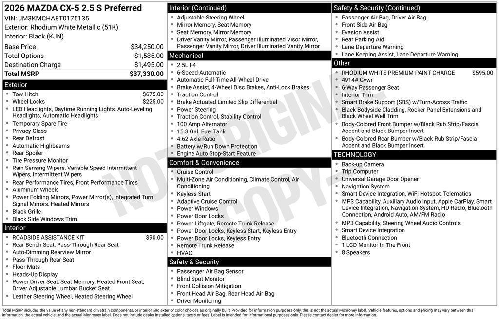 2026 Mazda Mazda CX-5 2.5 S Preferred AWD
