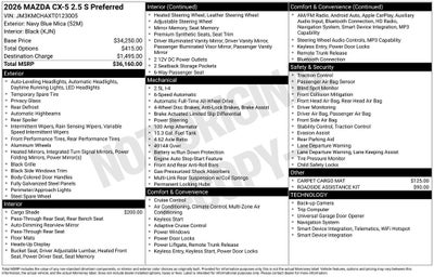 2026 Mazda Mazda CX-5 2.5 S Preferred AWD