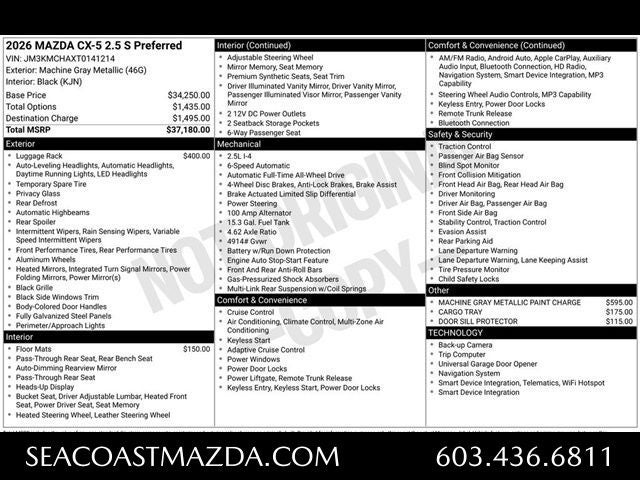 2026 Mazda Mazda CX-5 2.5 S Preferred AWD