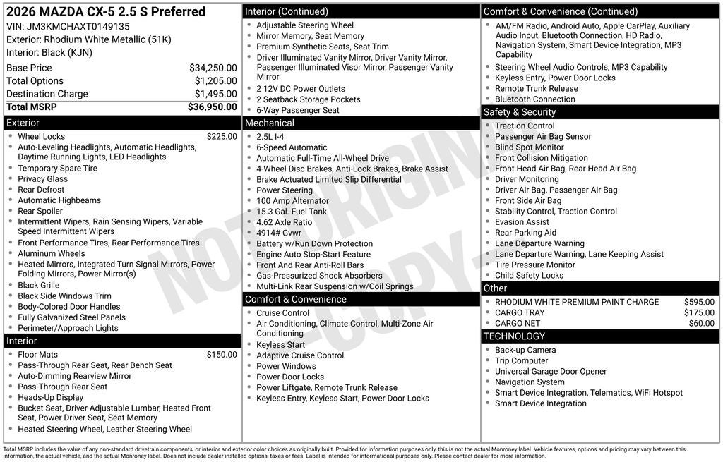 2026 Mazda Mazda CX-5 2.5 S Preferred
