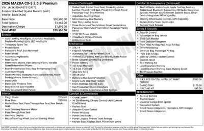 2026 Mazda Mazda CX-5 2.5 S Premium AWD