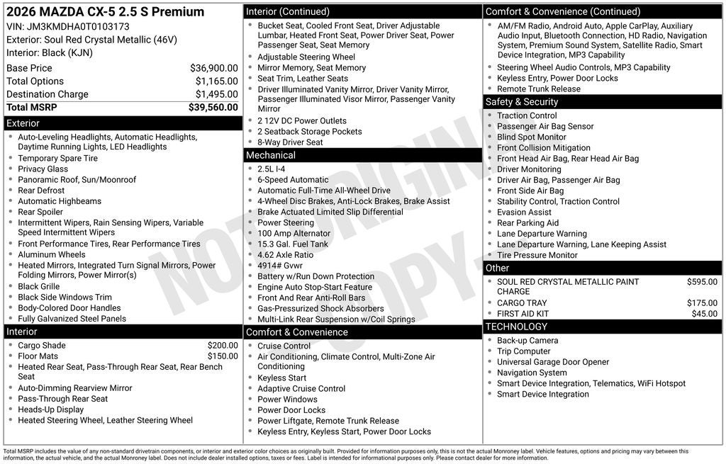 2026 Mazda Mazda CX-5 2.5 S Premium AWD