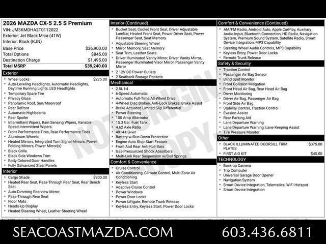 2026 Mazda Mazda CX-5 2.5 S Premium AWD