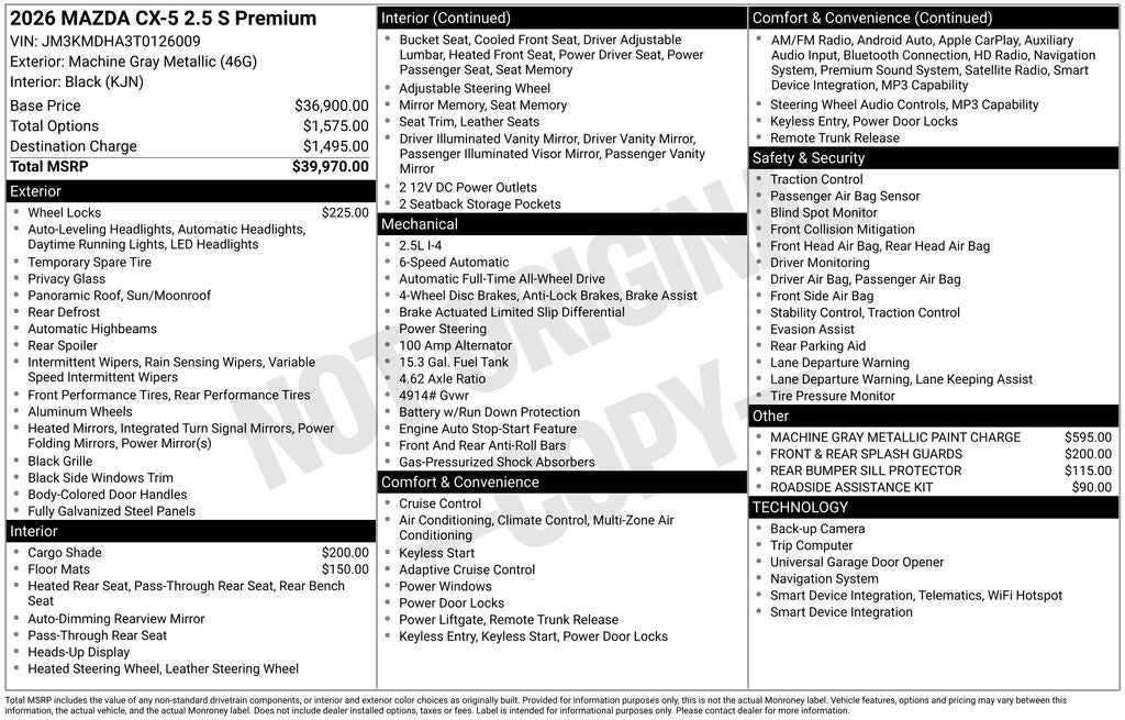 2026 Mazda Mazda CX-5 2.5 S Premium AWD