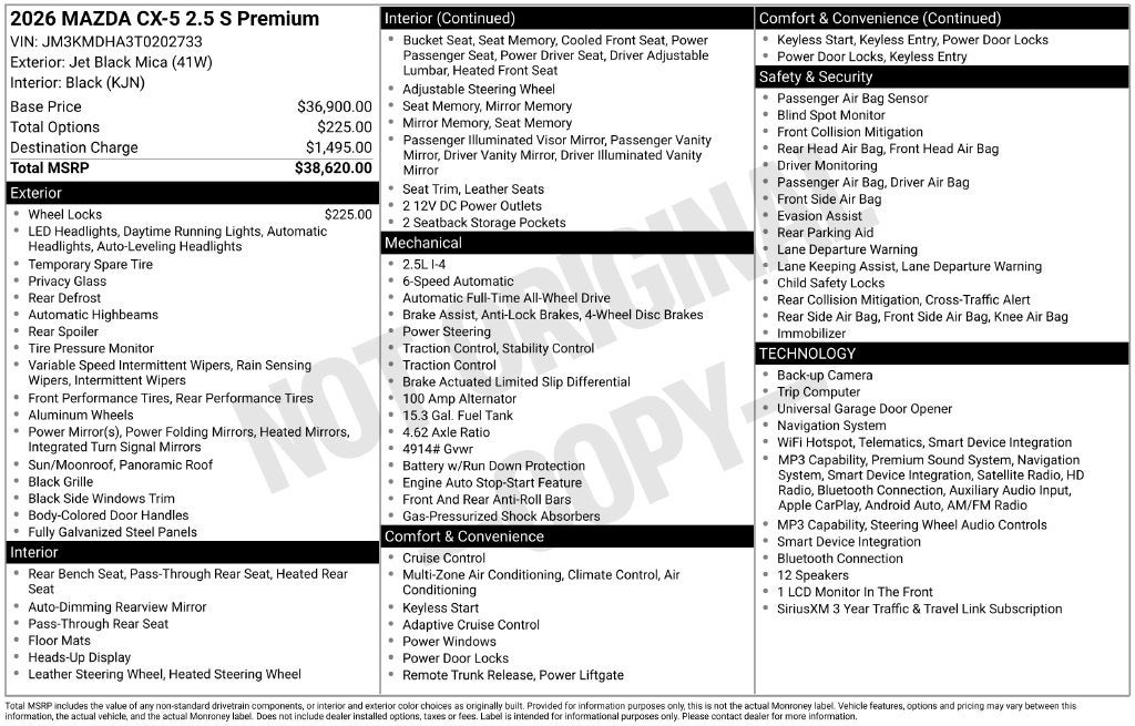 2026 Mazda Mazda CX-5 2.5 S Premium AWD