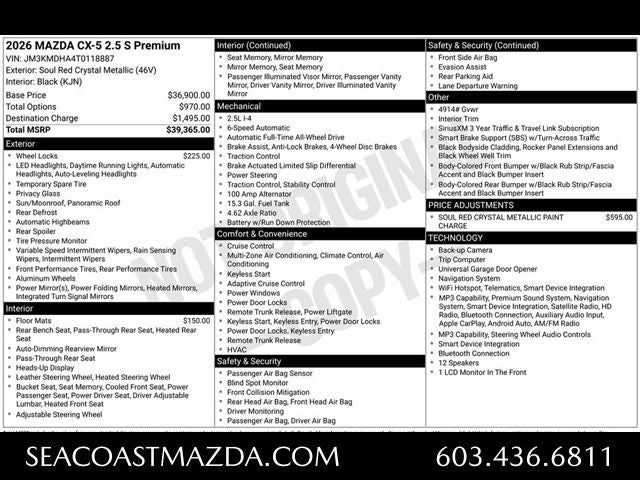 2026 Mazda Mazda CX-5 2.5 S Premium AWD