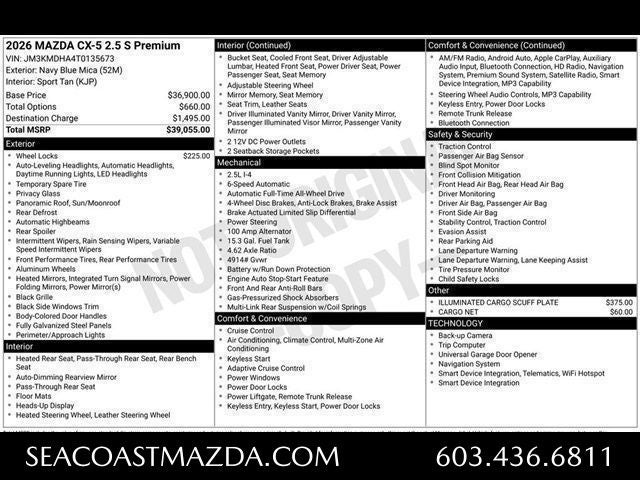 2026 Mazda Mazda CX-5 2.5 S Premium AWD