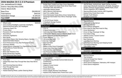 2026 Mazda Mazda CX-5 2.5 S Premium AWD