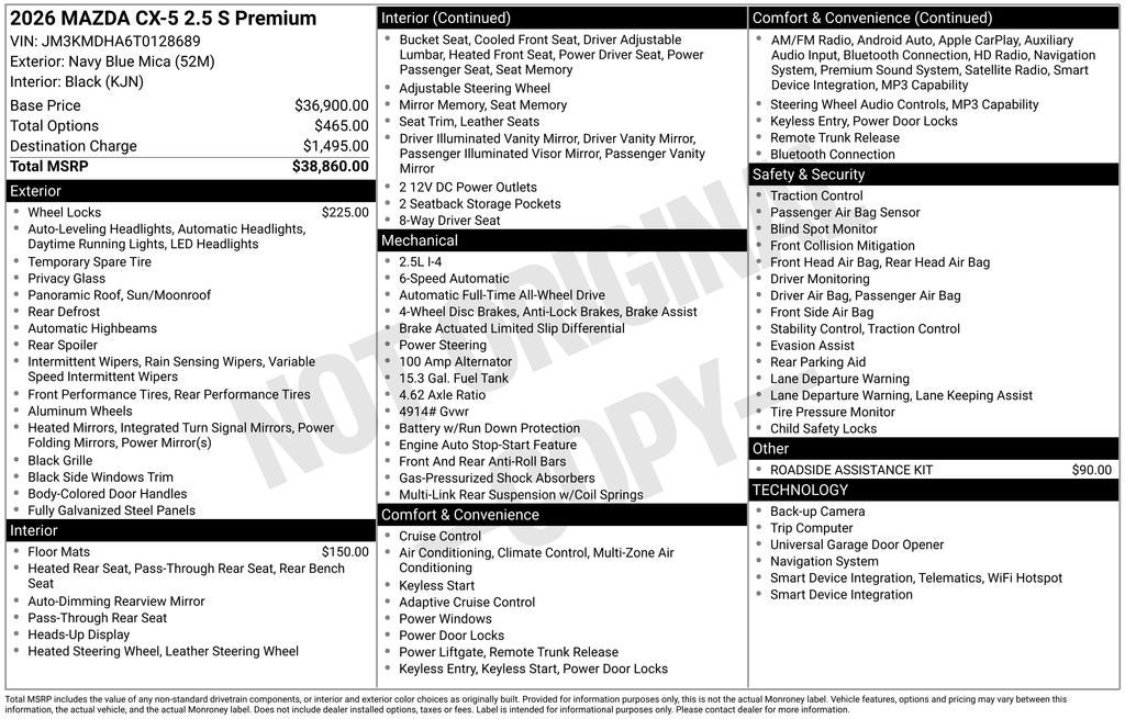 2026 Mazda Mazda CX-5 2.5 S Premium AWD
