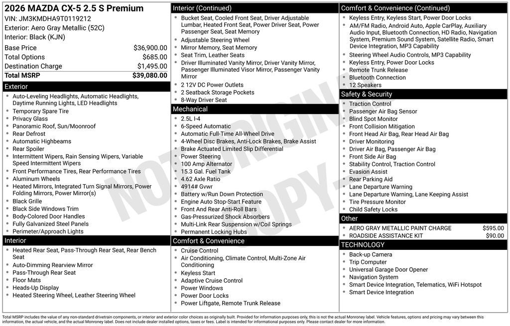 2026 Mazda Mazda CX-5 2.5 S Premium AWD