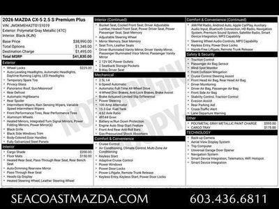 2026 Mazda Mazda CX-5 2.5 S Premium Plus AWD