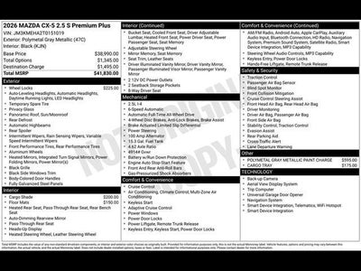 2026 Mazda Mazda CX-5 2.5 S Premium Plus AWD
