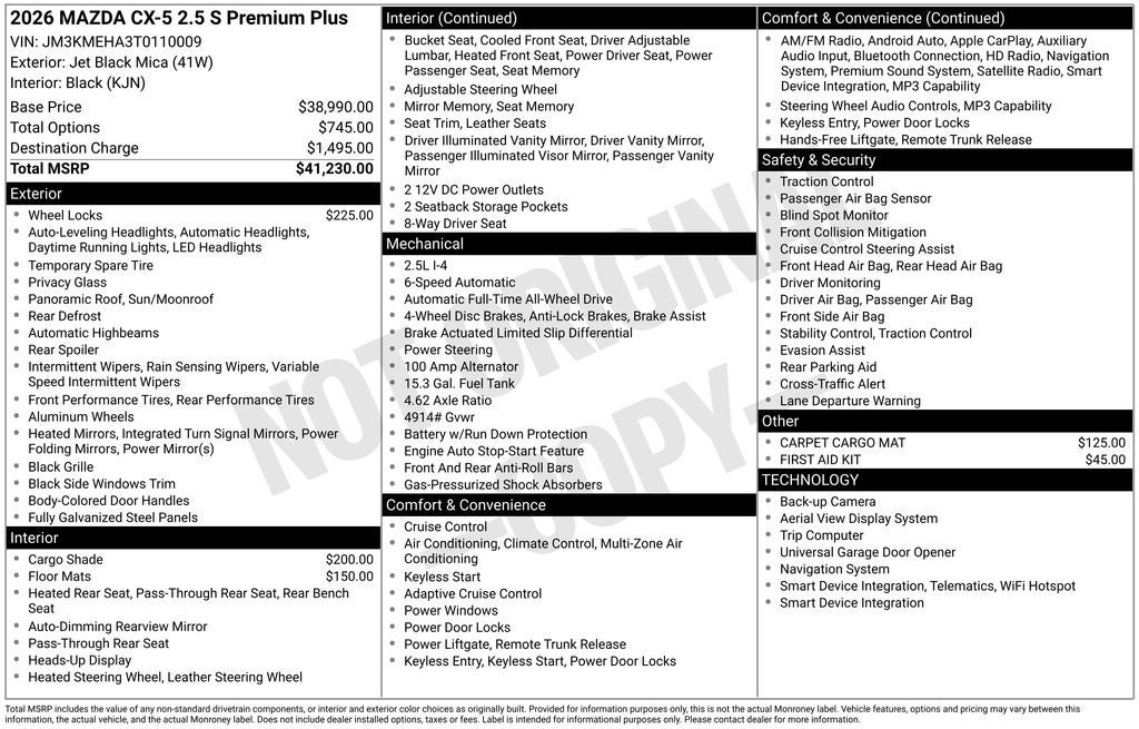 2026 Mazda Mazda CX-5 2.5 S Premium Plus AWD
