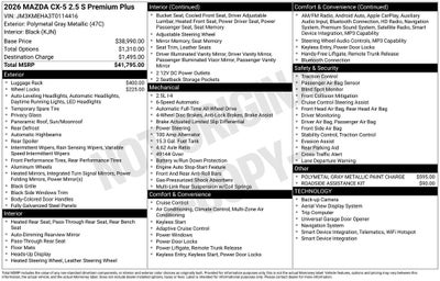 2026 Mazda Mazda CX-5 2.5 S Premium Plus AWD