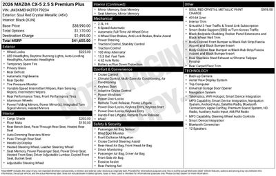 2026 Mazda Mazda CX-5 2.5 S Premium Plus AWD
