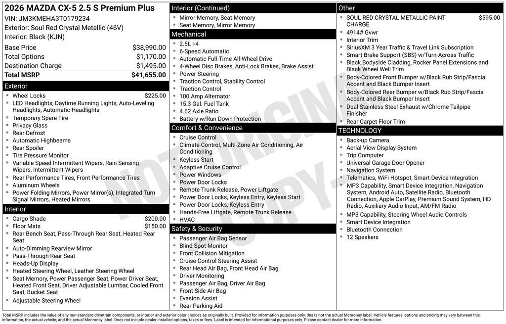 2026 Mazda Mazda CX-5 2.5 S Premium Plus AWD