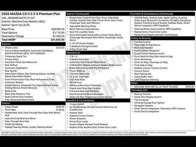 2026 Mazda Mazda CX-5 2.5 S Premium Plus AWD