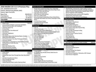 2026 Mazda Mazda CX-5 2.5 S Premium Plus AWD