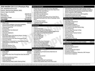 2026 Mazda Mazda CX-5 2.5 S Premium Plus AWD