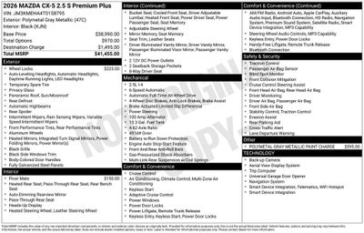 2026 Mazda Mazda CX-5 2.5 S Premium Plus AWD