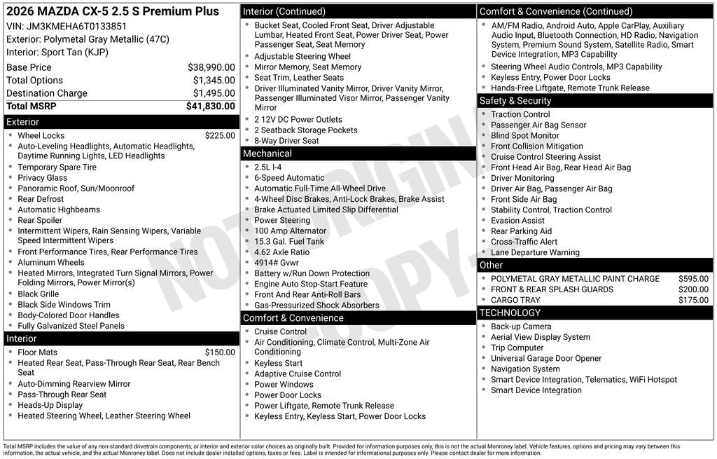 2026 Mazda Mazda CX-5 2.5 S Premium Plus AWD