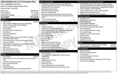 2026 Mazda Mazda CX-5 2.5 S Premium Plus AWD
