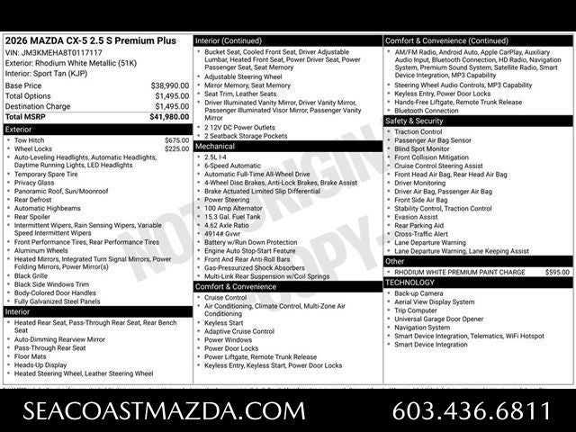 2026 Mazda Mazda CX-5 2.5 S Premium Plus AWD
