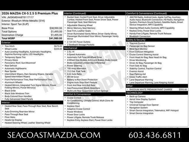 2026 Mazda Mazda CX-5 2.5 S Premium Plus AWD